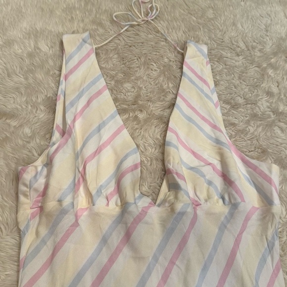 NWT Princess Polly Lovelle Bias Cut Striped Maxi Dress Gown- Size 10 - Picture 5 of 8